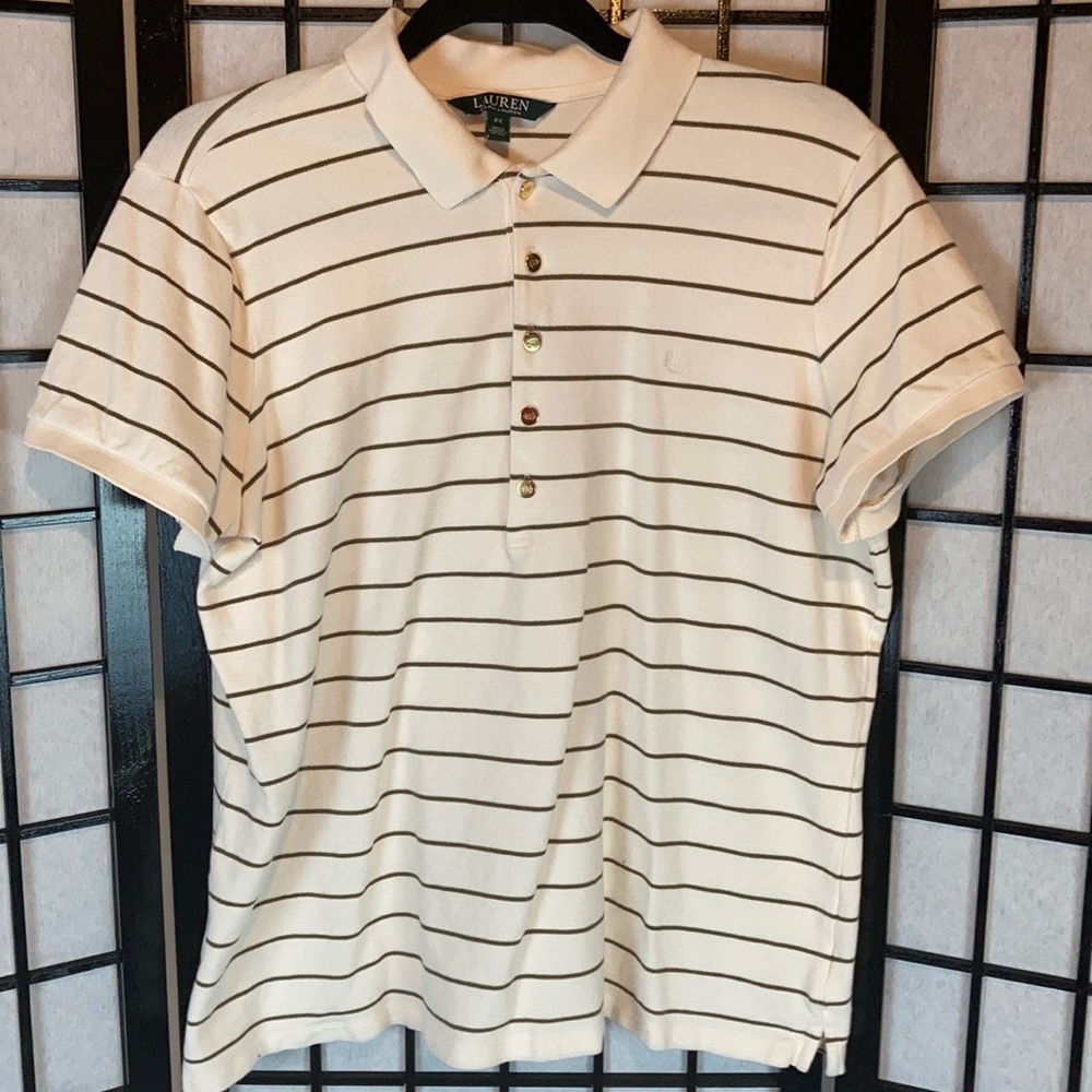 LAUREN RALPH LAUREN Knit Striped Shirt